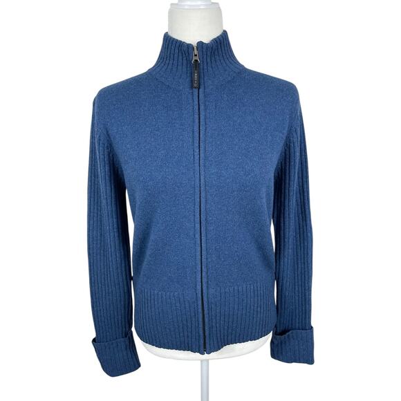 REI Sweaters - REI 100% Lambswool Full Zip Sweater Jacket Classic Outdoors Blue Women's Medium